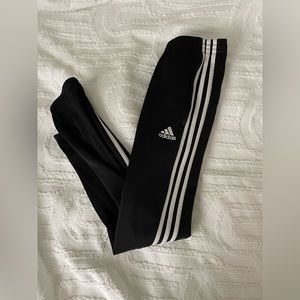 Black and White Adidas Climacool Pants. Kids Medium